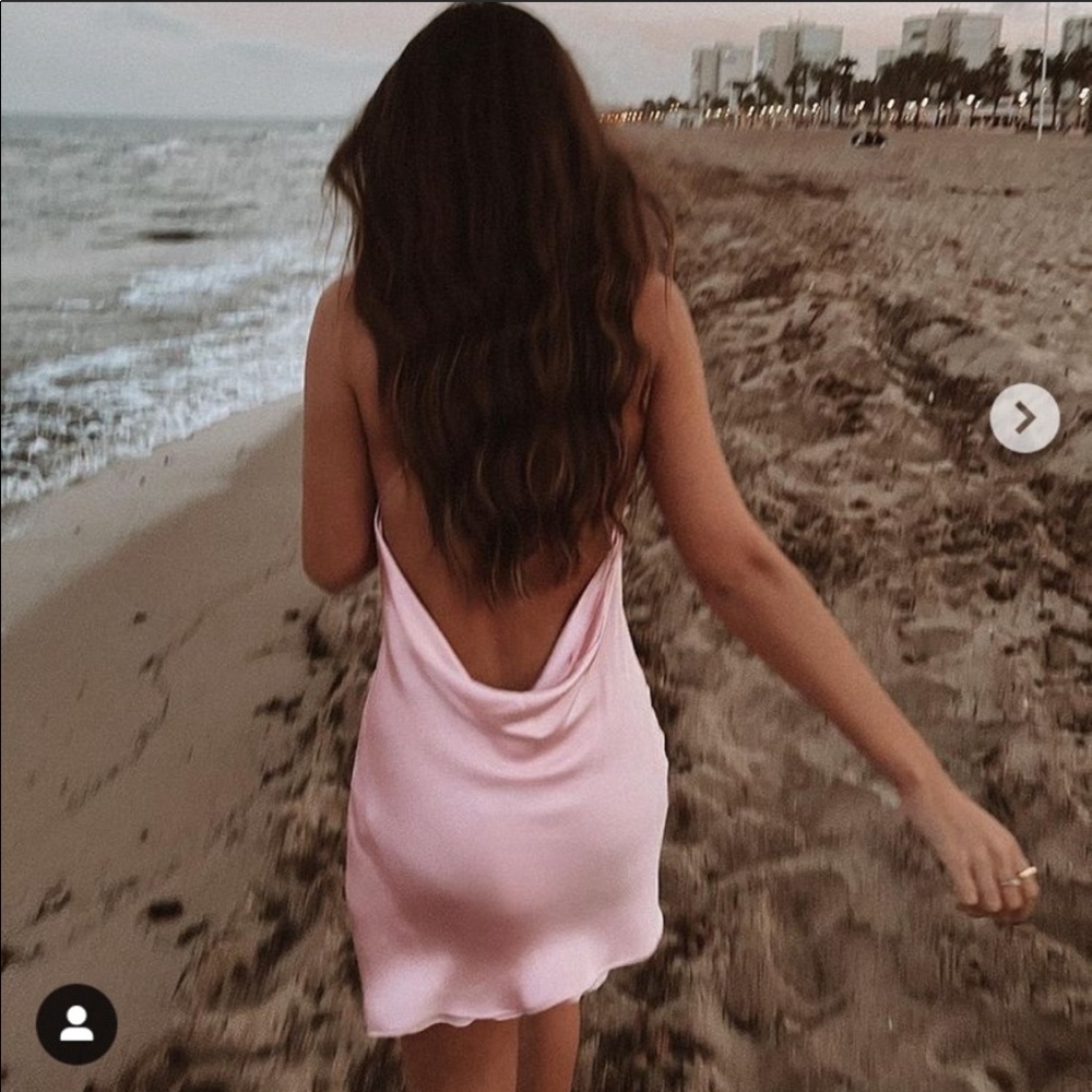 Sold - Zara pink satin dress - Picture 10 of 11